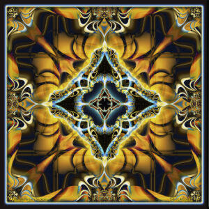 <em>The Mysterium Beckons Gold (Mandala)</em> - Fine Art Print by Randy Mack