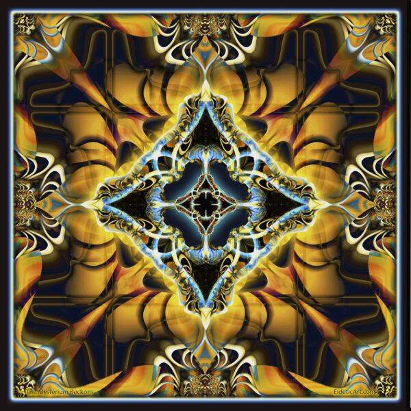 <em>The Mysterium Beckons Gold (Mandala)</em> - Fine Art Print by Randy Mack