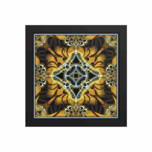 <em>The Mysterium Beckons Gold (Mandala)</em> - Framed Fine Art Print by Randy Mack