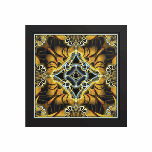 <em>The Mysterium Beckons Gold (Mandala)</em> - Framed Fine Art Print by Randy Mack